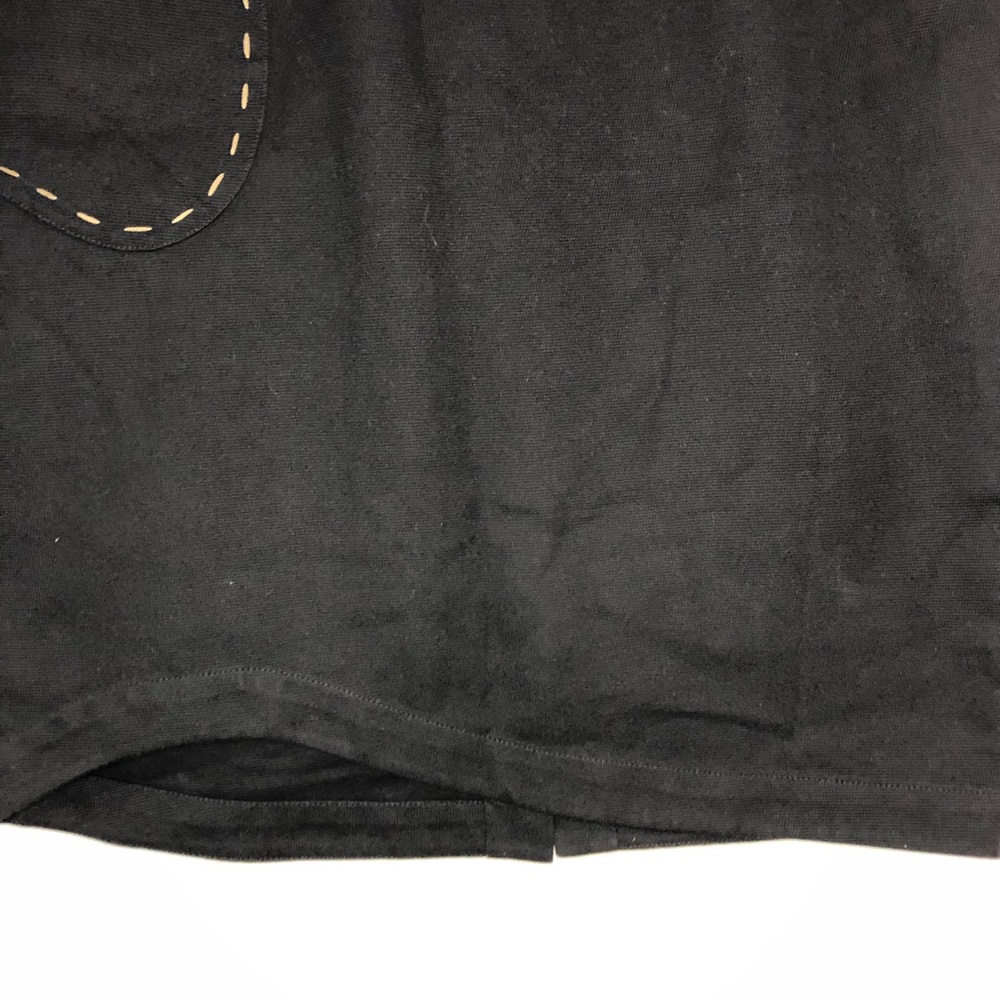 Thierry Mugler Black Cotton Asymmetric Pencil Skirt Sz. EU 44 - Picture 5 of 12